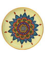 Load image into Gallery viewer, Hand Painted Terracotta Decorative Wall Plate - Mandala design