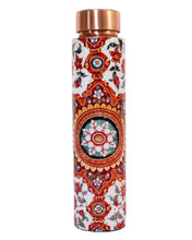 Load image into Gallery viewer, Mandala Copper Water Bottle Sleek 950ml