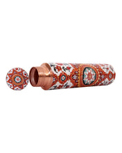 Load image into Gallery viewer, Mandala Copper Water Bottle Sleek 950ml