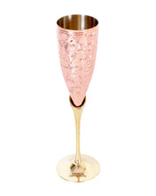 Load image into Gallery viewer, Engraved Silver Plated Pure Brass Premium Goblets Champagne - set of 2