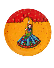 Load image into Gallery viewer, Hand Painted Terracotta Decorative Wall Plate - Dancer