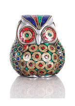 Load image into Gallery viewer, Owl statue sculpted in Brass & Stone - Gift wrapped