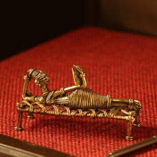 Load image into Gallery viewer, 'Reading Woman' Handmade Brass Figurine In Dhokra Art