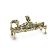 Load image into Gallery viewer, 'Reading Woman' Handmade Brass Figurine In Dhokra Art