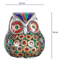 Load image into Gallery viewer, Owl statue sculpted in Brass & Stone - Gift wrapped