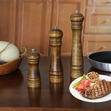 Load image into Gallery viewer, Wood Salt and Pepper Grinder Set with Optional Tray for Sea Salt and Pepper(5,8,10 inch) Strong Adjustable Grinder