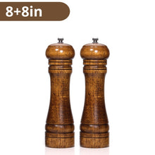 Load image into Gallery viewer, Wood Salt and Pepper Grinder Set with Optional Tray for Sea Salt and Pepper(5,8,10 inch) Strong Adjustable Grinder