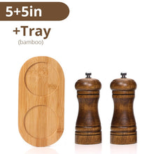 Load image into Gallery viewer, Wood Salt and Pepper Grinder Set with Optional Tray for Sea Salt and Pepper(5,8,10 inch) Strong Adjustable Grinder
