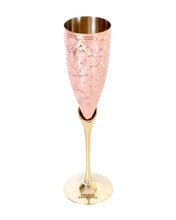 Load image into Gallery viewer, Engraved Silver Plated Pure Brass Premium Goblets Champagne - set of 2

