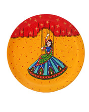 Load image into Gallery viewer, Hand Painted Terracotta Decorative Wall Plate - Dancer
