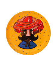 Load image into Gallery viewer, Hand Painted Terracotta Decorative Wall Plate - Turban man
