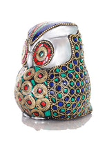 Load image into Gallery viewer, Owl statue sculpted in Brass &amp; Stone - Gift wrapped
