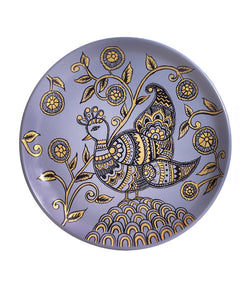 Hand Painted Terracotta Decorative Wall Plate - Bird