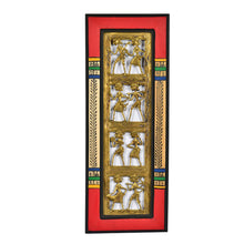Load image into Gallery viewer, Dhokra Work And Warli Handpainted Vertical Wall Décor
