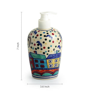 'The Hut Essentials' Hand-Painted Ceramic Bathroom Accessory Set Of 3