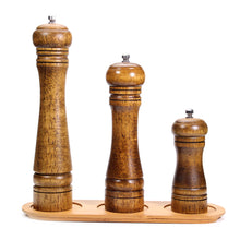 Load image into Gallery viewer, Wood Salt and Pepper Grinder Set with Optional Tray for Sea Salt and Pepper(5,8,10 inch) Strong Adjustable Grinder
